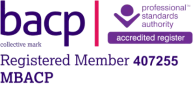 The logo of the British Association for Counselling and Psychotherapy (BACP), highlighting Monique Daranyi’s professional accreditation.